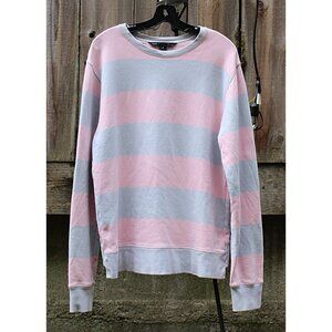 Marc by Marc Jacobs Grunge Sweatshirt in Cotton Terry, Pink Blue, Med